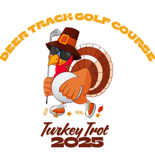 2025-TurkeyTrotLogo Golfing Turkey